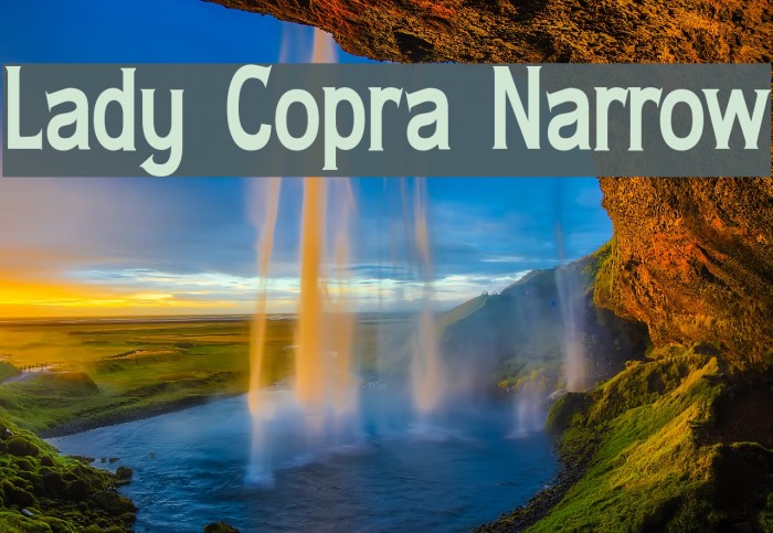 Lady Copra Narrow Font examples