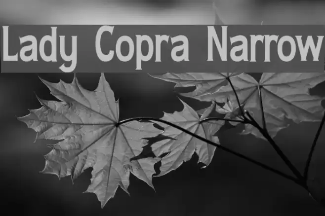 Lady Copra Narrow Schriftart examples
