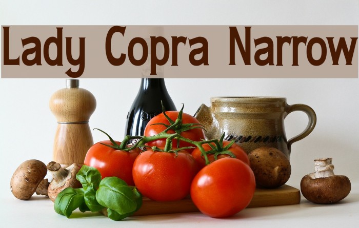 Lady Copra Narrow Font examples