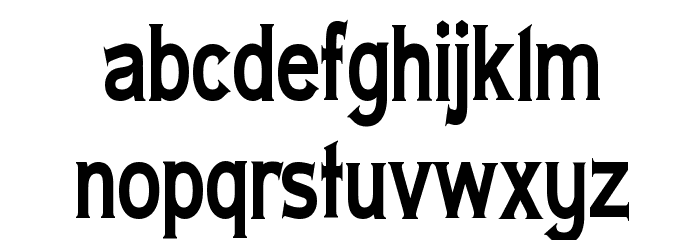 Lady Copra Narrow Font LOWERCASE