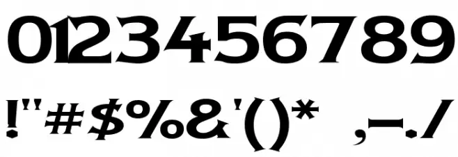 Lady Copra Wide Шрифта ДРУГИЕ символов