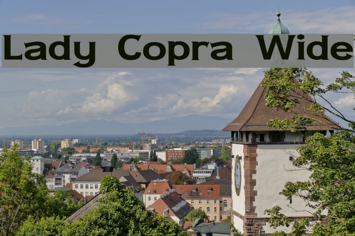 Lady Copra Wide Font examples