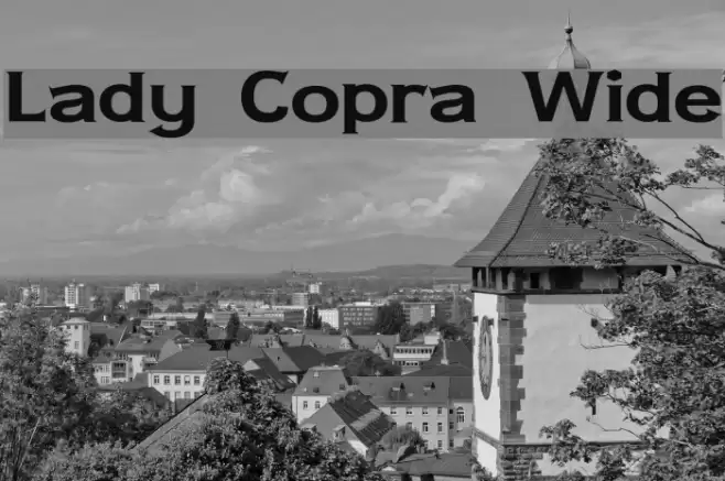 Lady Copra Wide Шрифта examples
