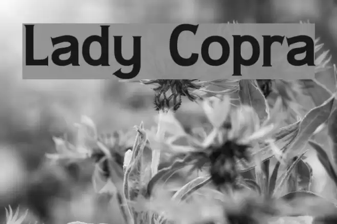 Lady Copra Font examples