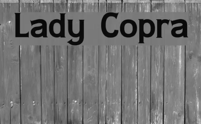 Lady Copra Font examples