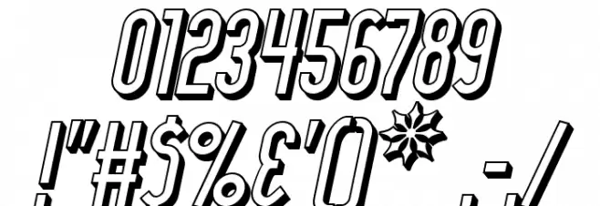 Lady Ice - 3D Italic Schriftart Anderer Schreiben