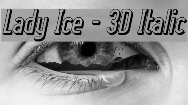 Lady Ice - 3D Italic Schriftart examples