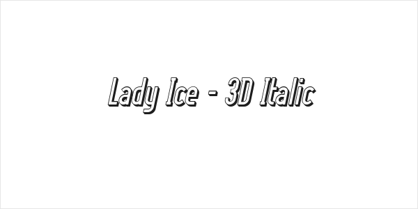 Lady Ice - 3D Italic Logo