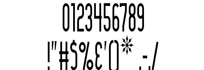 Lady Ice - Condensed Font OTHER CHARS