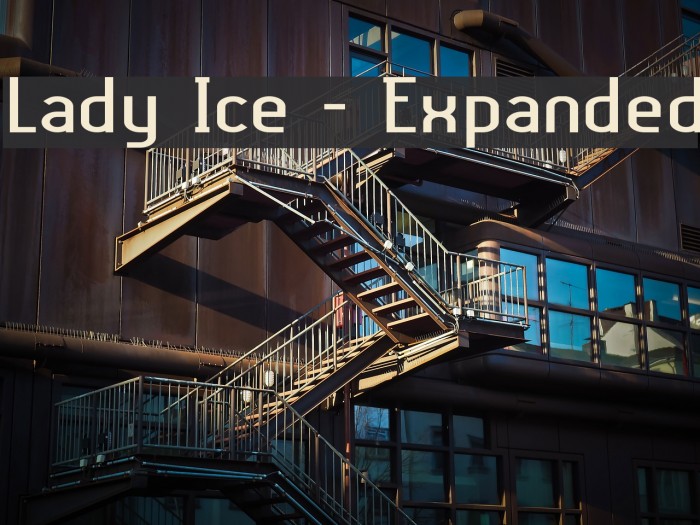 Lady Ice - Expanded Font examples