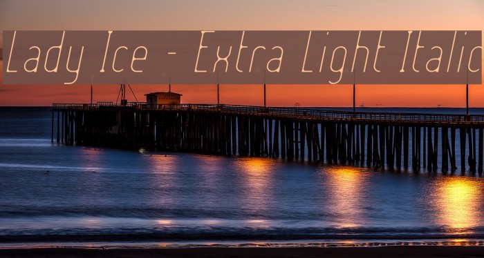 Lady Ice - Extra Light Italic Font examples