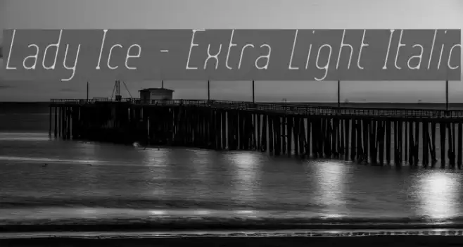 Lady Ice - Extra Light Italic Example 1