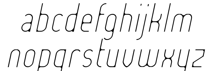 Lady Ice - Extra Light Italic Font LOWERCASE