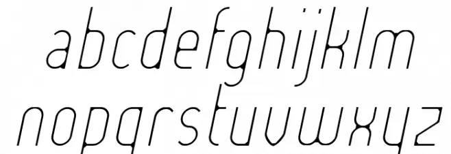 Lady Ice - Extra Light Italic Caratteri MINUSCOLO