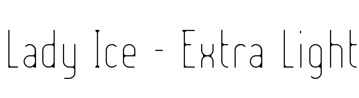 Lady Ice - Extra Light Font