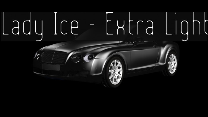 Lady Ice - Extra Light Font examples
