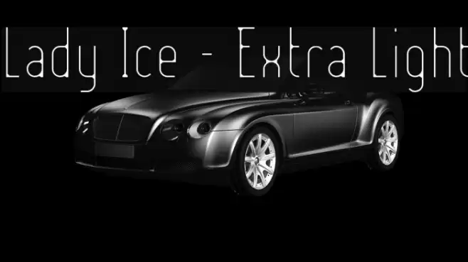 Lady Ice - Extra Light Schriftart examples