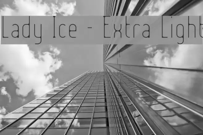 Lady Ice - Extra Light Schriftart examples