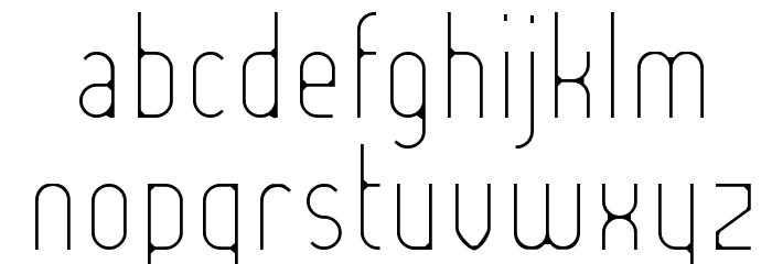 Lady Ice - Extra Light Font LOWERCASE