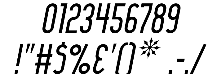 Lady Ice Italic フォント その他の文字