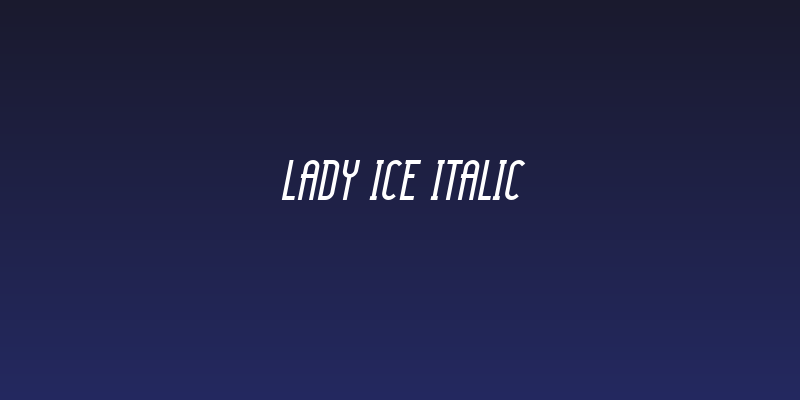 Lady Ice Italic Social Header