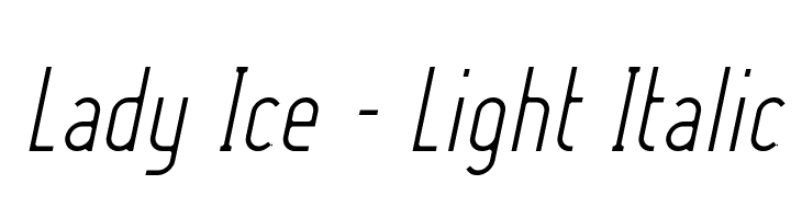 Lady Ice - Light Italic  Fuentes Gratis Descargar