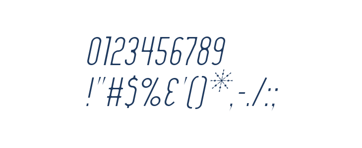 Lady Ice - Light Italic Other Characters