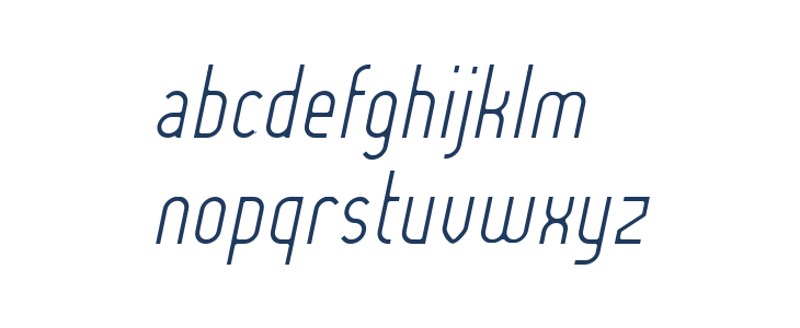 Lady Ice - Light Italic Lowercase