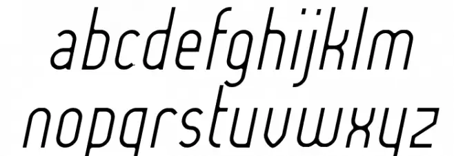 Lady Ice - Light Italic Font LOWERCASE