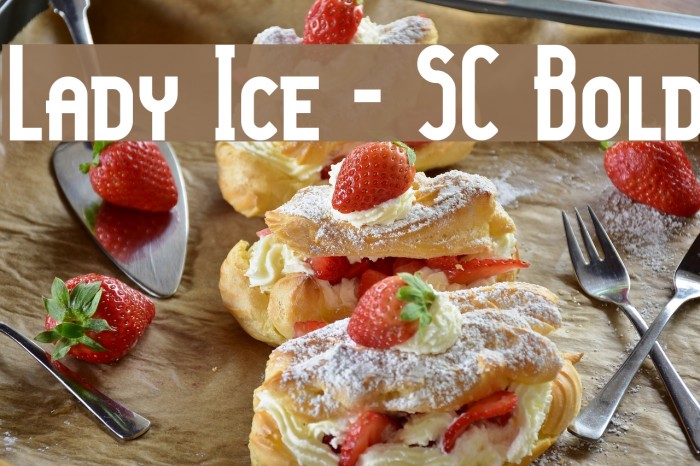 Lady Ice - SC Bold Font examples