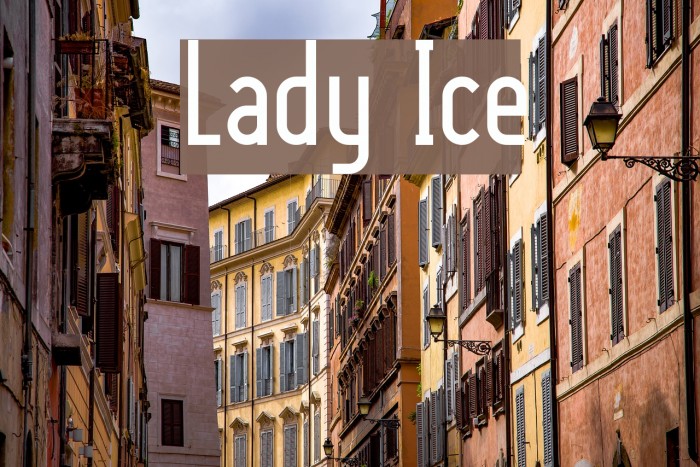 Lady Ice Font examples