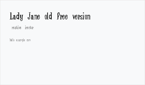 Lady-Jane-old_free-version Business Card