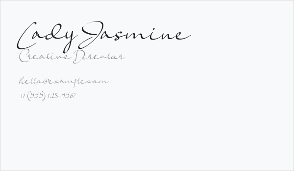 Lady Jasmine Business Card