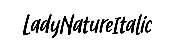 Lady Nature Italic  フリーフォントのダウンロード