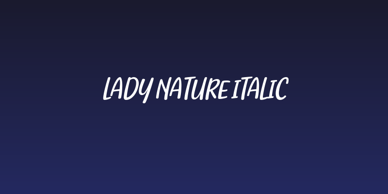 Lady Nature Italic Social Header