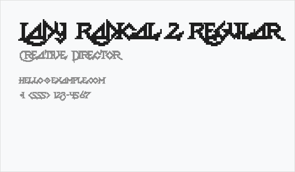 Lady Radical 2 Regular Business Card