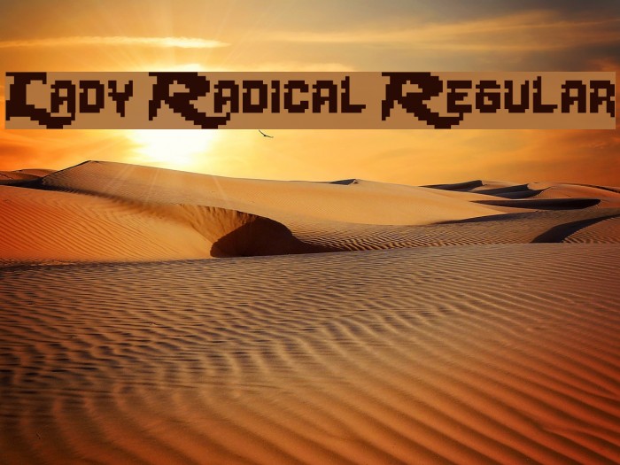 Lady Radical Regular Font examples