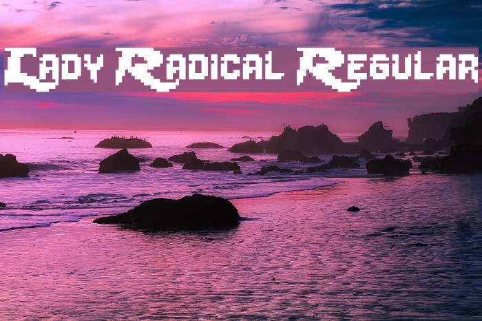 Lady Radical Regular Font examples