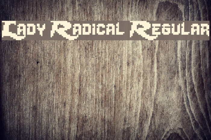 Lady Radical Regular Font examples