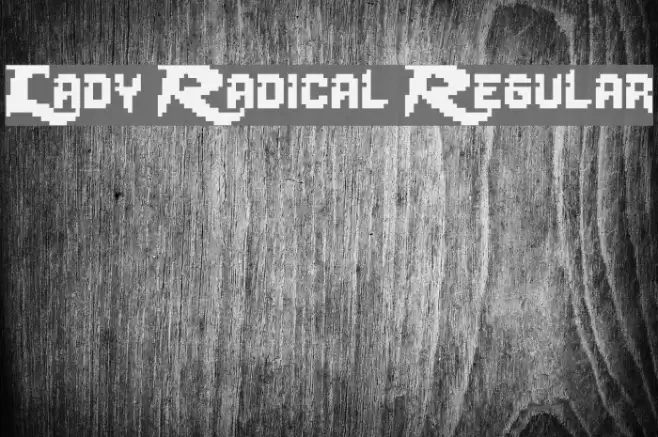 Lady Radical Regular Font examples