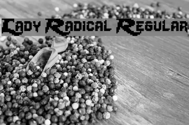 Lady Radical Regular Font examples