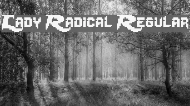 Lady Radical Regular Font examples