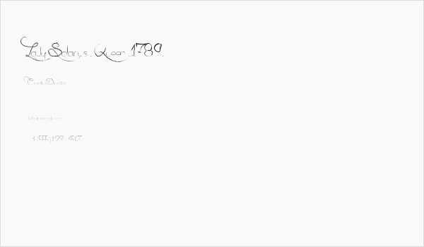 Lady Solarus . Queen .1789. Business Card