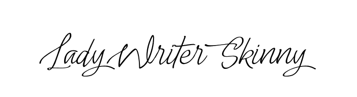 Lady Writer Skinny  Free Fonts Download