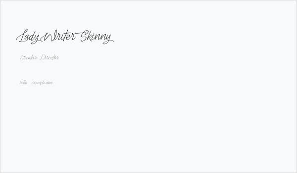 Lady Writer Skinny Business Card
