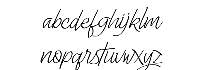 Lady Writer Skinny Font LOWERCASE