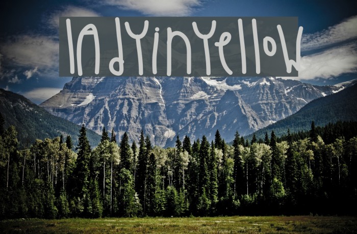 LadyInYellow Font examples