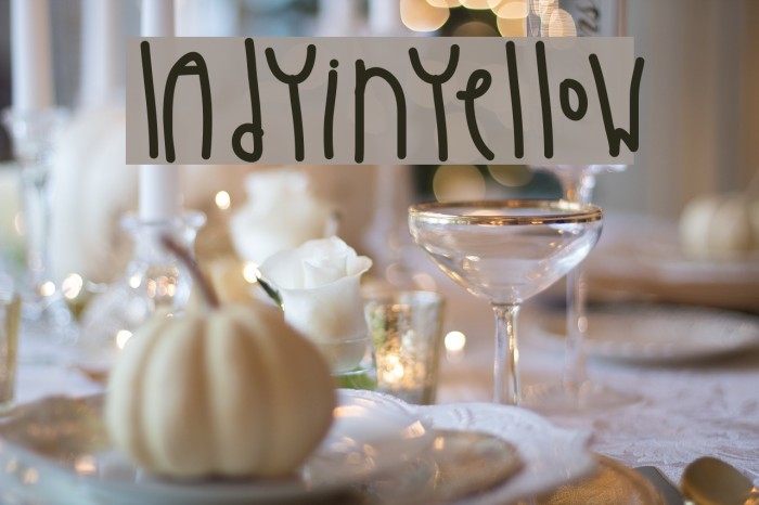 LadyInYellow Font examples