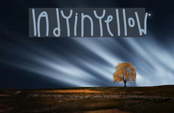 LadyInYellow Font examples