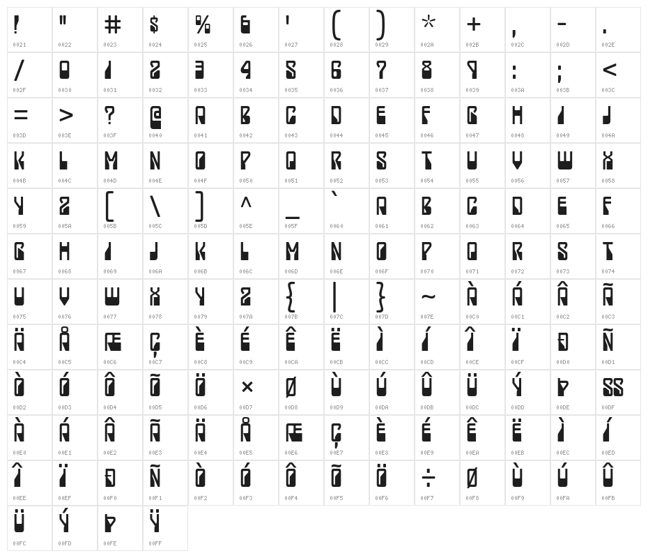 LadyStarlight-Regular Character Map